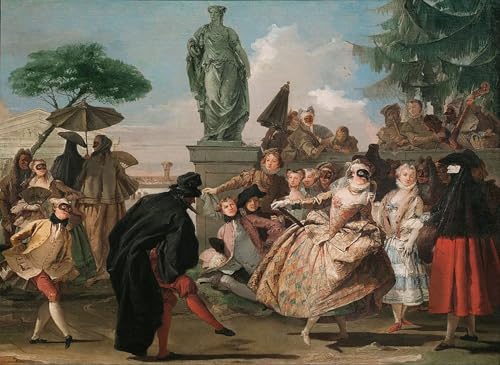 Toile murale abstraite Domenico Tiepolo grand format 60x90cm de salon