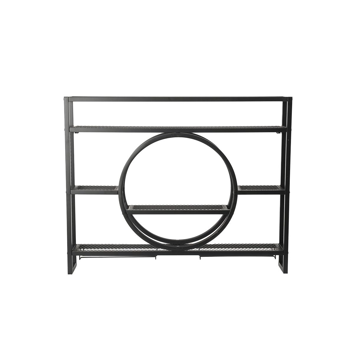 Étagère à vin murale - Étagère à verre à vin - 3 couches - Étagère en fer - Présentoir à vin - Vitrine suspendue - Support pour verres à vin - Armoire murale pour maisons, bars, cuisines, 120 x