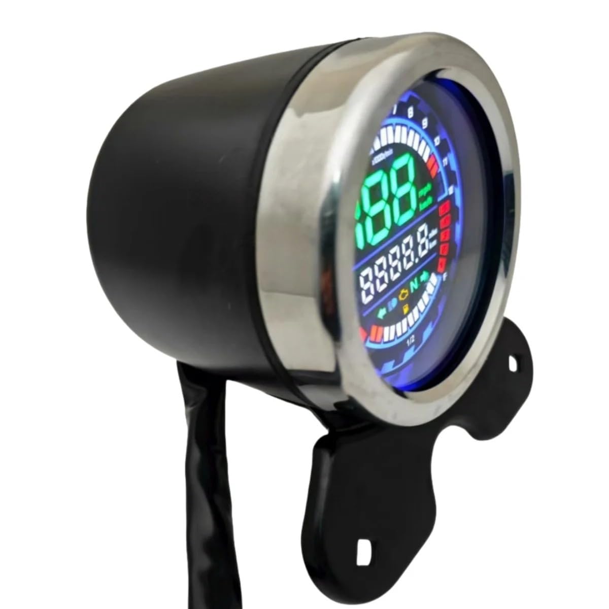 Uniwersalny LED cyfrowy prędkościomierz motocyklowy licznik kilometrów pasuje do skutera Suzuki Retro Motoland WOLF 250 Obrotomierz