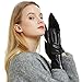 Dsane Winter Leather Gloves for Women, Touchscreen Texting Warm Driving Gloves (Black, S)