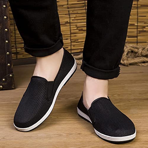 Slip on Walking Shoes for Men Comfy Mesh Slip on Loafers Memory Foam Breathable Mesh Fashion Sneakers Non Slip Travel Jogging Sports Work Shoes for Men4
