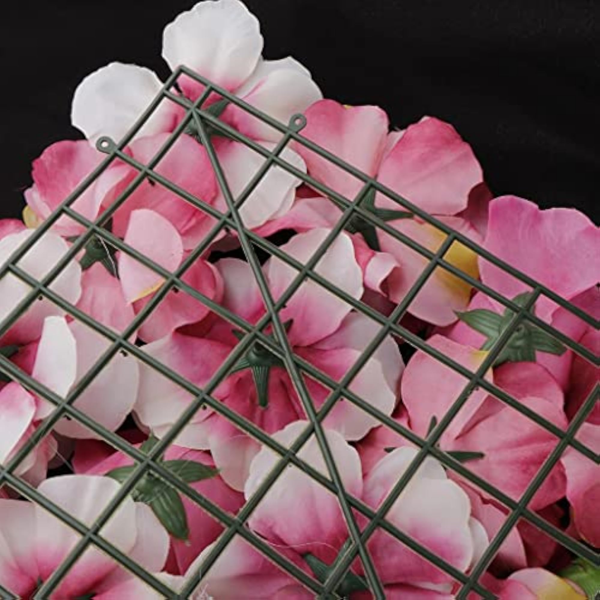 3x Artificial Flower Wall Panel Wedding Party Venue Décor, Gradient Rose Red