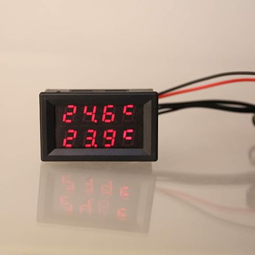 Miniatura 6 de Keaiduoa - Termómetro digital de doble pantalla con sensor de temperatura con 2 sondas metálicas impermeables NTC