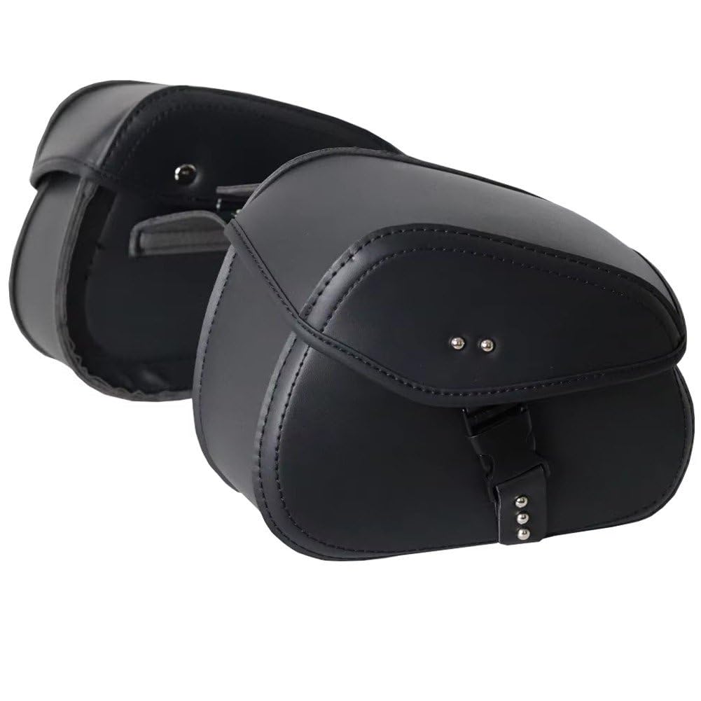 Sacoches en cuir PU et sangles renforcées pour selle de moto universelle