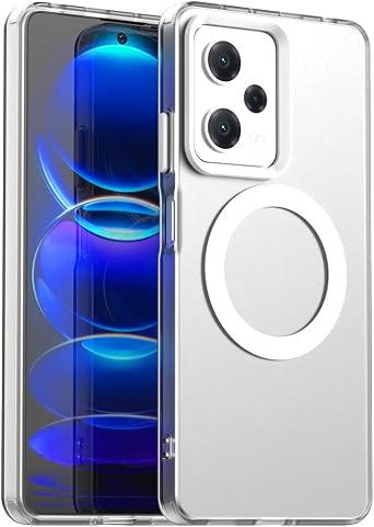 Magnetic Compatible with Xiaomi Redmi Note 12 Pro 5G Case,Full Camera Protection, Military Grade Drop Protection, Anti-Fingerprint,Translucent Matte Shockproof Phone Case for Redmi Note 12 Pro 5G E