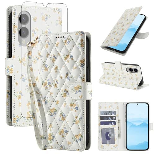 Protection Samsung S25 Edge 5G portefeuille et verre trempé écran 6.66