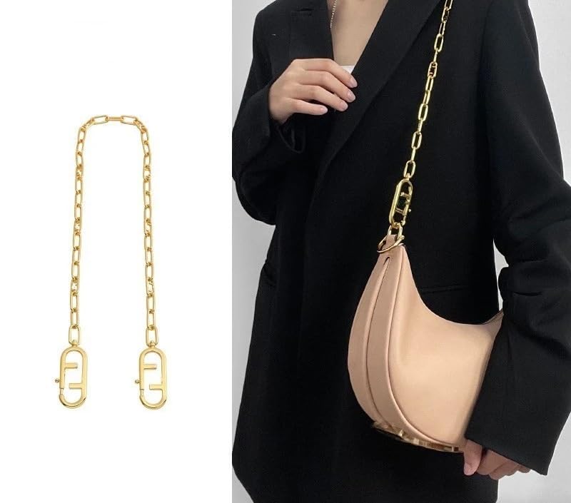 LATEAU Cadenas de Metal,Cadena de Bolsa Cadena for Bolso Correa for Hombro Gancho de Metal Cadena Bolsa Correa Accesorios(110CM)