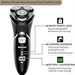 Men Electric Razor, ROAMAN Rechargeable Corded and Cordless Electric Shaver for Men with Pop-up Trimmer, Wet Dry IPX7…