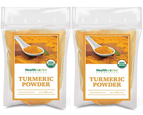 Healthworks Turmeric Powder (32 Ounces / 2 Pounds) (2 x 1 Pound Bags) | Ground Raw Organic | Curcumin & Antioxidants | Keto, Paleo, Vegan, Non-GMO | Anti-Inflammatory