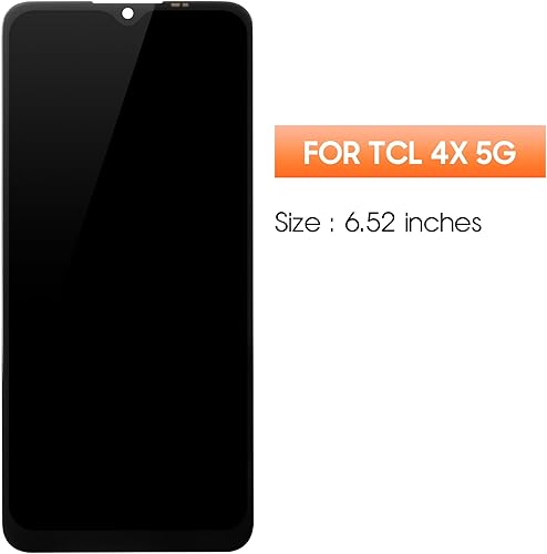 Miniatura 2 de Pantalla para TCL 4X 5G Reemplazo de pantalla para TCL T601DL CD Pantalla 4X 5G Pantalla táctil Digitalizador Asamblea Piezas de reparación (negro)