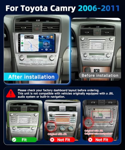 Image of Podofo Linux MP5 Car Stereo for Toyota Camry 2006-2011