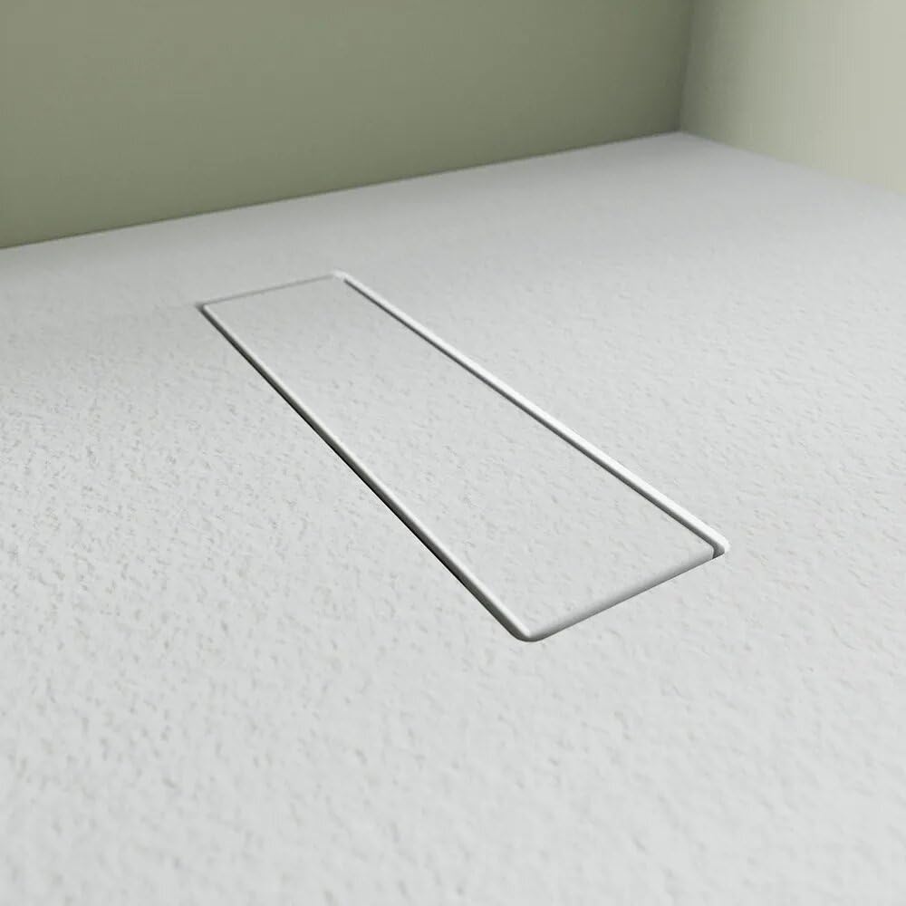 Plato de ducha 80x100 cm de mármol resina blanco efecto piedra | Merlera
