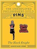The Unemployed Philosophers Guild Monty Python Black Knight Enamel Pin Set - Strong Rubber Backing Clasps, Set of 2 Pins