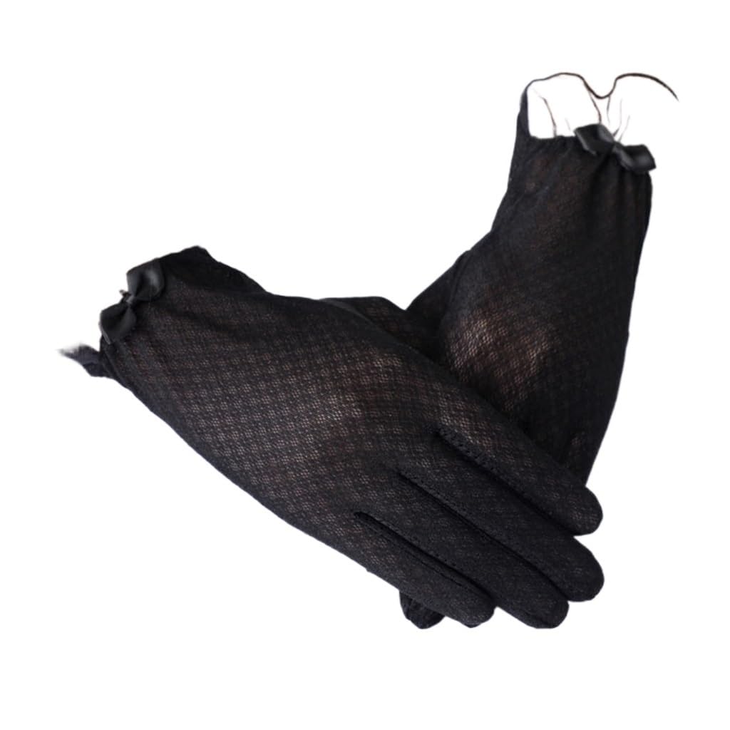 Guantes de encaje elástico para mujer con dedos táctiles pack de 3