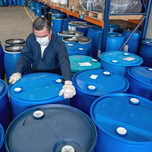 Tambor de plástico Scicalife, 4 peças, com tampa, tampa de plástico para jateamento de óleo químico