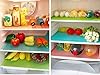 AKINLY 9 Pack Refrigerator Mats,Washable Fridge Mats Liners Easy to Clear Fridge Pads Mat Shelves Drawer Table Mats Refrigerator Liners for Shelves,3Red/3Green/3Blue #1