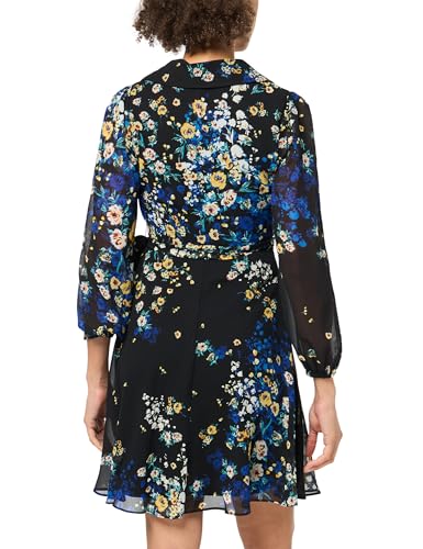 DKNY Women's Long Sleeve Faux Wrap Dress3