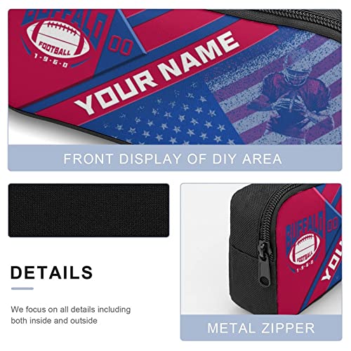 Custom Buffalo Backpack with Lunch Bag Pencil Case Personalized Name Number 3 Piece Set Gifts for Men Women4