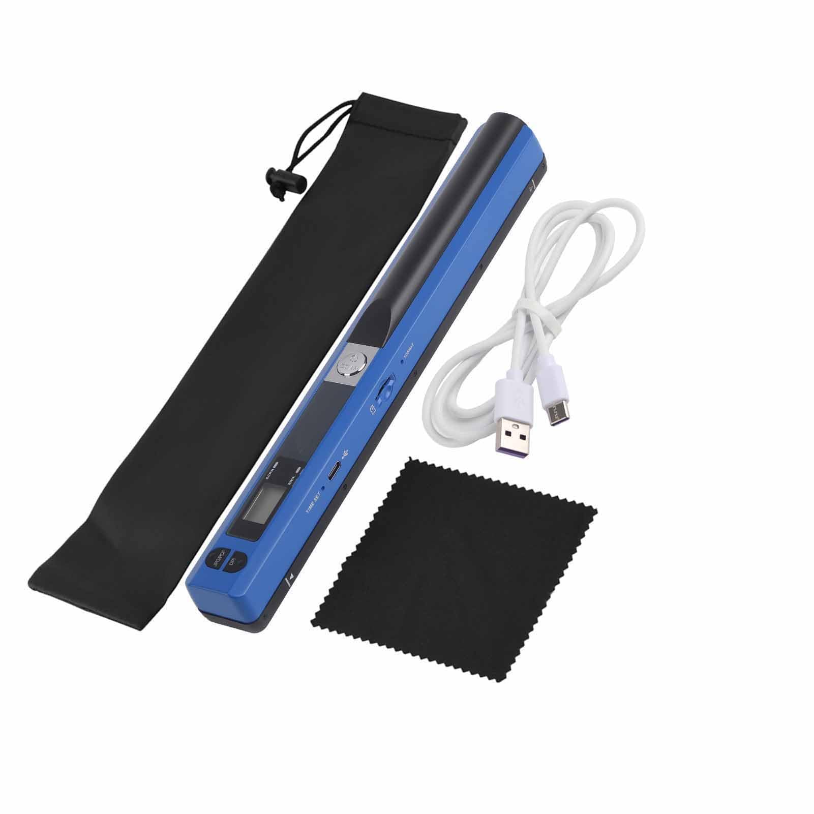 Sxhlseller Scanner USB Portatile, Immagini Nitide, Scanner Portatile per Lavori D'ufficio, Banche, Avvocati, Leggero e (BLUE)