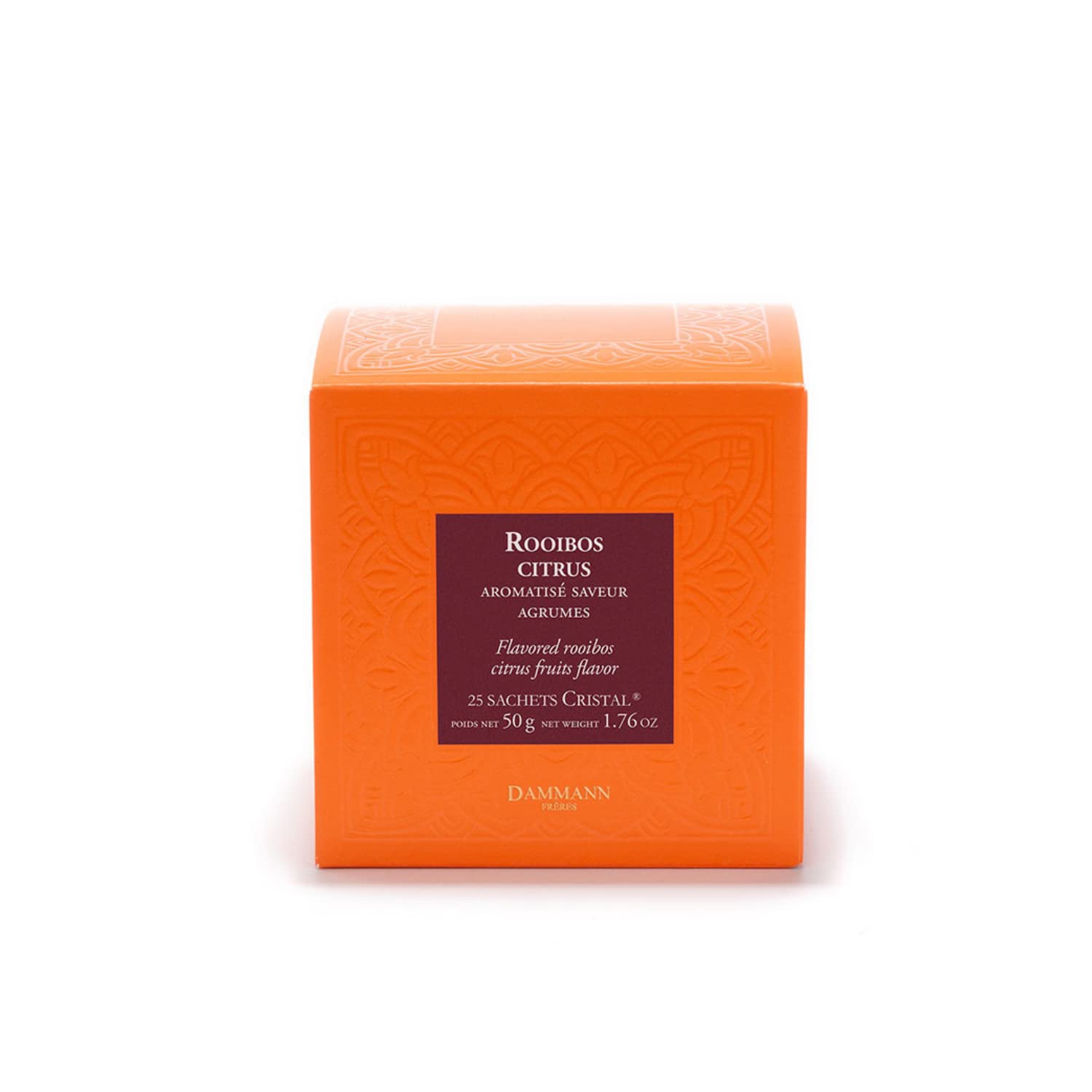 Dammann Frères | Rooibos & Agrumi | Infuso Sudafrica Sapore Agrumato - 25 Filtri (50 Gr) | Tè Rosso del Deserto | Citrus Filtri Sacchetto