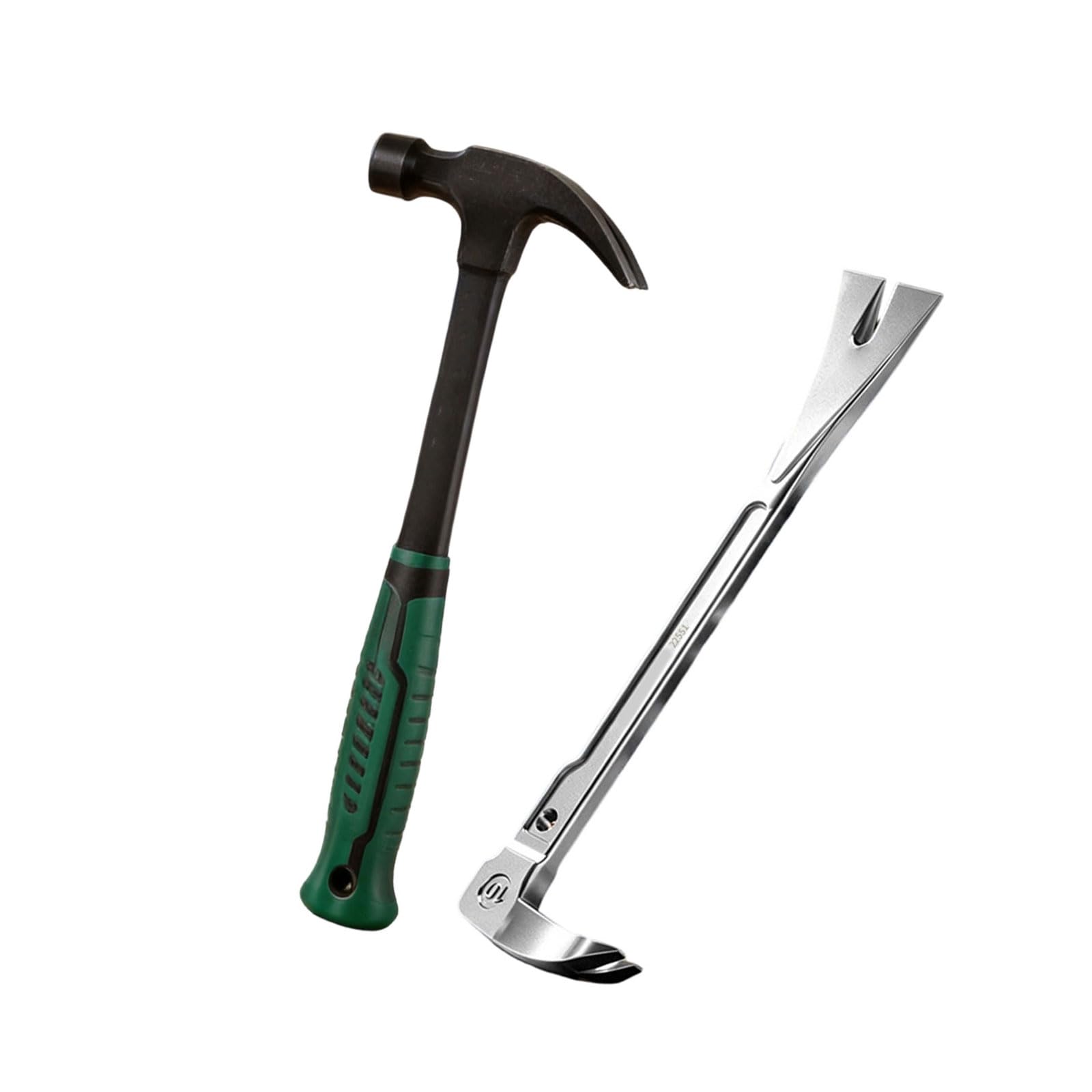 Hsioluted 10 Inches Sturdy Steel Claws Hammer And Demolition Rod Set Perfect For Construction And Home Improvement Projects Steel Claws Puller Hammer