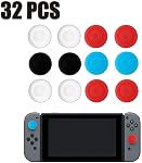 32 Pcs Silicone Joystick Thumb Stick Grip Cover, Analog Controller Gamepad Thumb Stick Grips Thumbsticks Joystick Cap Cover for Nintendo Switch NS Controller Joy-Con