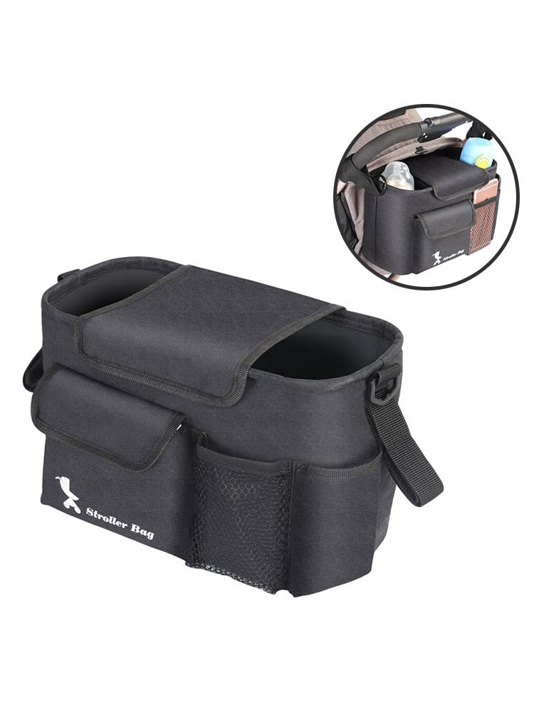 Organizer per Passeggino | Borsa Porta Passeggino Antiscivolo,Borsa Trolley da Appendere per Bambini Compatibile con la Maggior Parte degli per passeggini di Grande capacità
