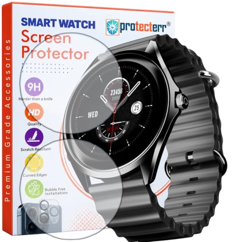 Image of Smartwatch Screen Protector for Boat Ultima Aeris 1.43 inch (Pack of 2) - Flexible TPU Film, 9H Scratch Resistant, Self Healing, Anti Fingerprint, HD Clear - Not Tempered Glass