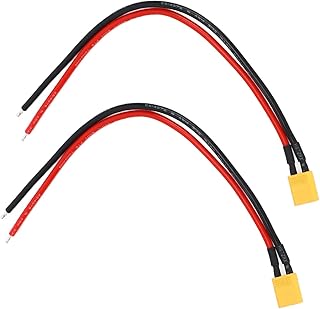 XT30 Plug AWM16 Wire, Strong Connection XT30 Plug 2 Pcs Soft Easy to Install for RC Battery