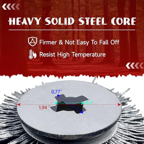 Image of Replace Restore WRBW80 80 Grit Nylon Brush Abrasive Drawing Wire Wheel Wood Timber Cleaning Texturing Compatible with All Restore, Porter Cable, Craftsman Drum Sander Tools for Woodworking