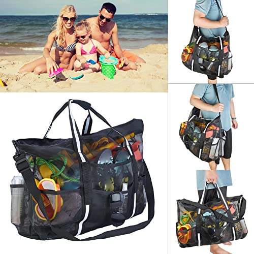 Sac à jouets de plage grand format et sac de courses pliable - 2