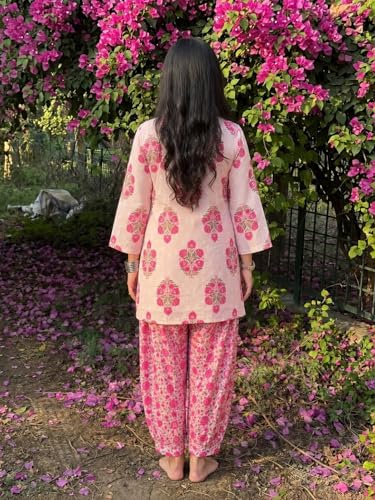 Image of ANNI Designer Afgani Salwar Suit for Women Viscose Printed | Co Ord Set for Woman | Straight Kurta Outfit Mandarin Collar Long Sleeve Ethnic Dress Stylish Womens Clothing