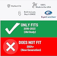 Vista 5 de EyeCatcher Pro Series - Letras insertas para portón trasero compatibles con Tacoma 2016-2023 (bandera americana BLKCHRMBLK)