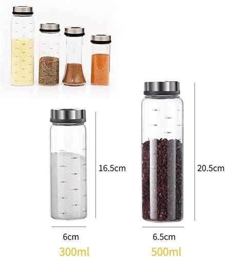 Miniatura 2 de Frasco agitador de vidrio, pimentero, contenedor de condimentos de vidrio, botella de condimento con parte superior giratoria para condimentos,