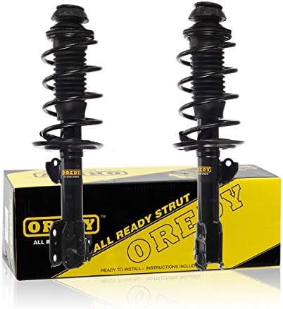 OREDY Front Left & Right Side 2PCS Complete Shock Strut Coil Springs Assembly Kit 1335383L 1335383R 11805 11806 Compatible with Yaris FWD 2006 2007 2008 2009 2010 2011 2012 2013 2014