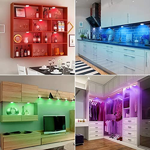 Luci A Disco LED Con Telecomando - 16 Colori Cambiabili - Batteria E Timer - Per Atmosfera Casa/Feste - 2