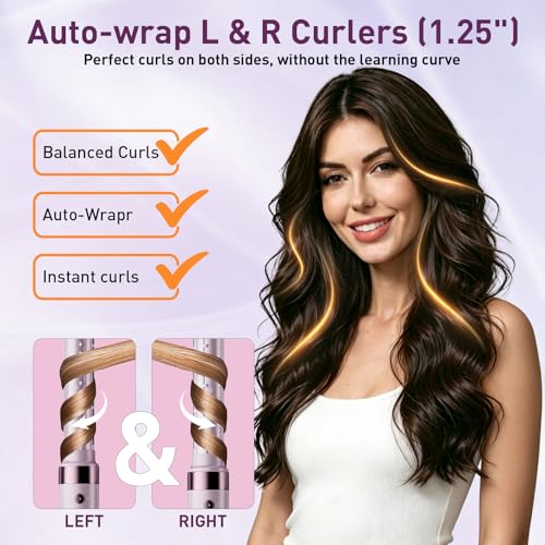 Image of Mythsight StyleVibe Dual Voltage 8-in-1 Air Styler with Diffuser Hair Dryer, Auto Curlers (L /R), Straightener Brush, Travel Adapter & Case for Fast Drying, Frizz-Free Volume & Smooth Blowouts Styles