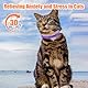 Beruhigendes Halsband für Katzen, 4-teilig, Anti-Stress, natürlich, mit Pheromonen, Farbe Violett, Größe verstellbar und 30 Tage Effekt, für Kätzchen und erwachsene Katzen