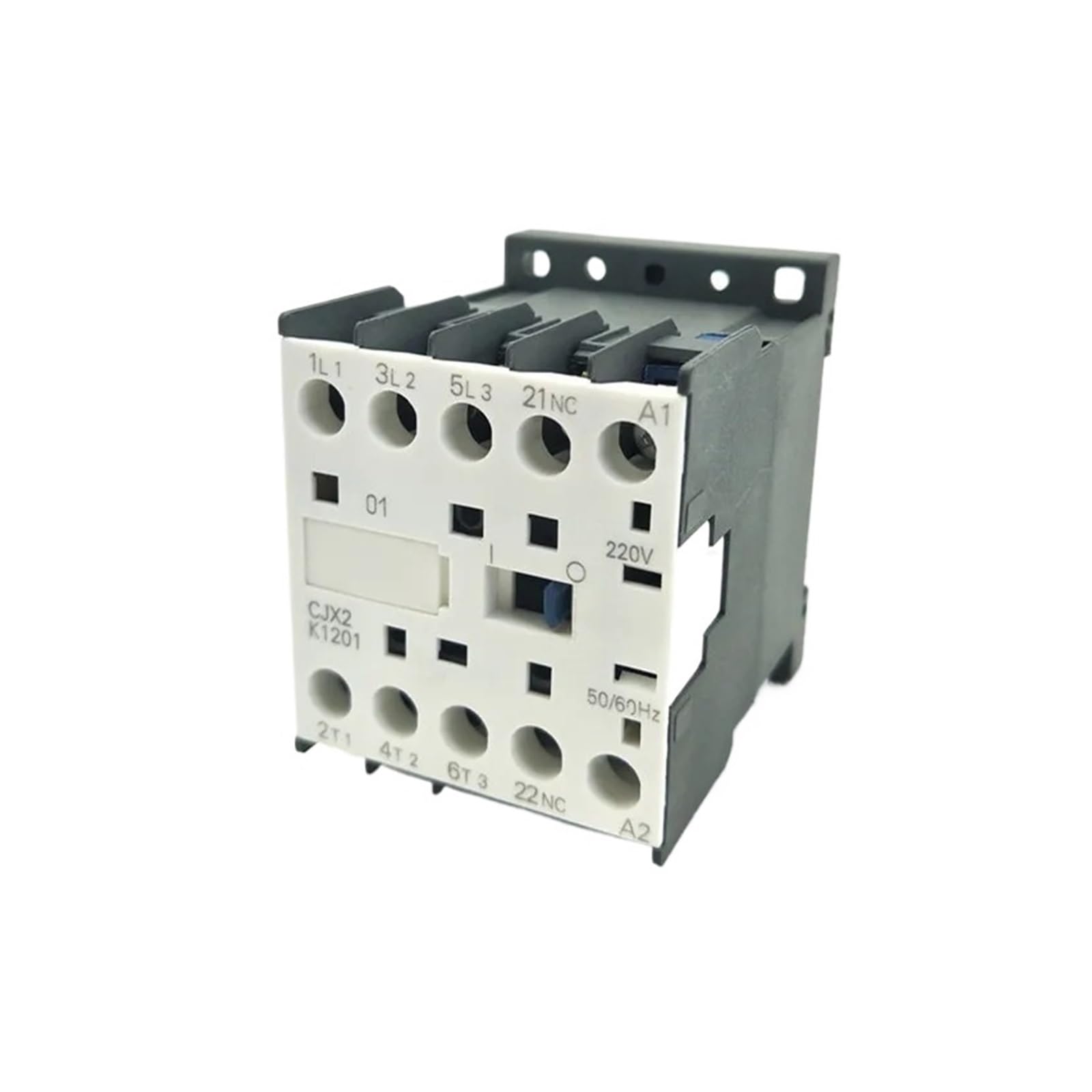 HUUOQIWY CJX2-K1201 220V Coil 35mm DIN Rail 12A 3P 1NC AC Contactor