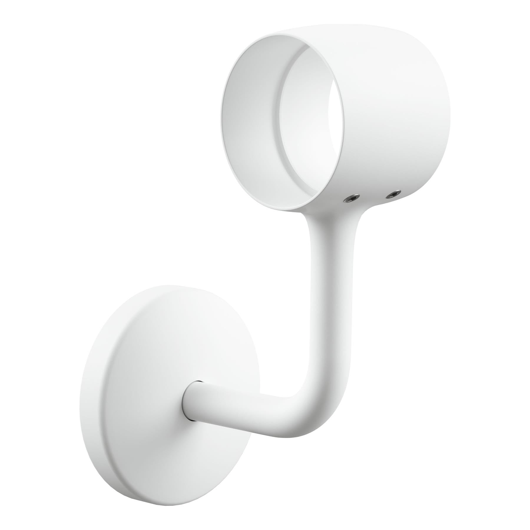 Rothley Staircase Handrail Connecting Wall Bracket 40mm Diameter in Matt White - Fitting with Covered Fixings for Home Interior Stair Rails