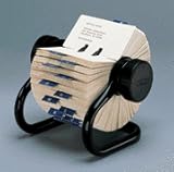 Rolodex 66711 Rolodex Open Rotary Card File, 1,000 2-1/4 x 4 Cards, 40 Guides, Black Finish