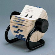 Rolodex 66711 Rolodex Open Rotary Card File, 1,000 2-1/4 x 4 Cards, 40 Guides, Black Finish