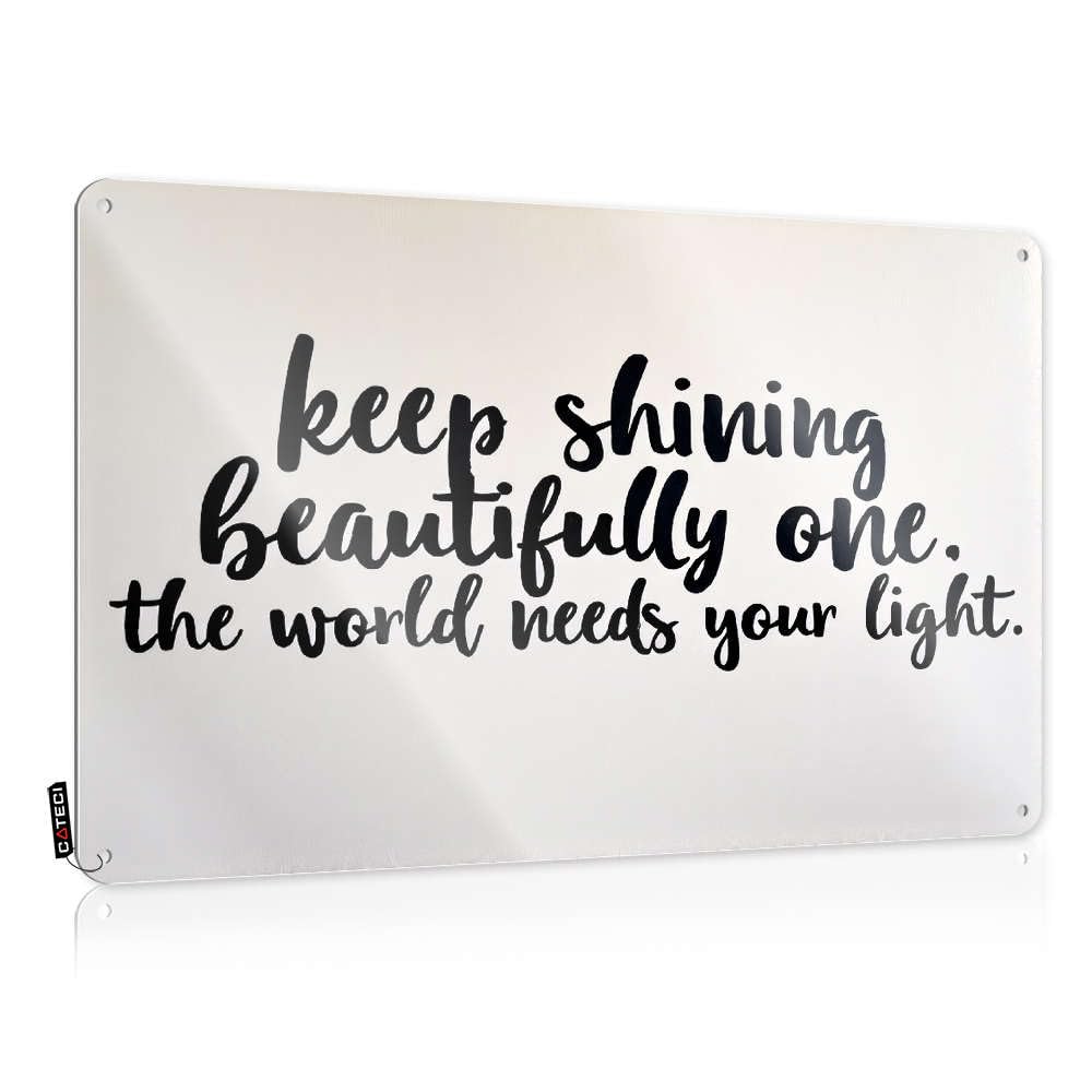 Metal Tin Sign Decorative And Plaque Rust-proof & Happy Decor Vintage - Keep Shining Beautifully One. For Peeking Highland Wall | Room Accessories Street