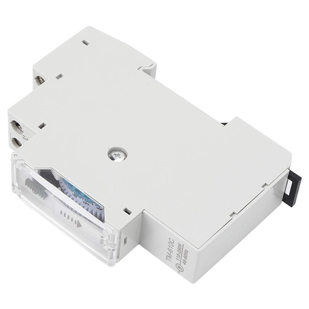 1P Time Switch Digital Timer Switch Programmable 16A 220-240V AC DIN Rail Mount with ON-AUTOMATIC for Street Lights Factories Advertising Sign Lights