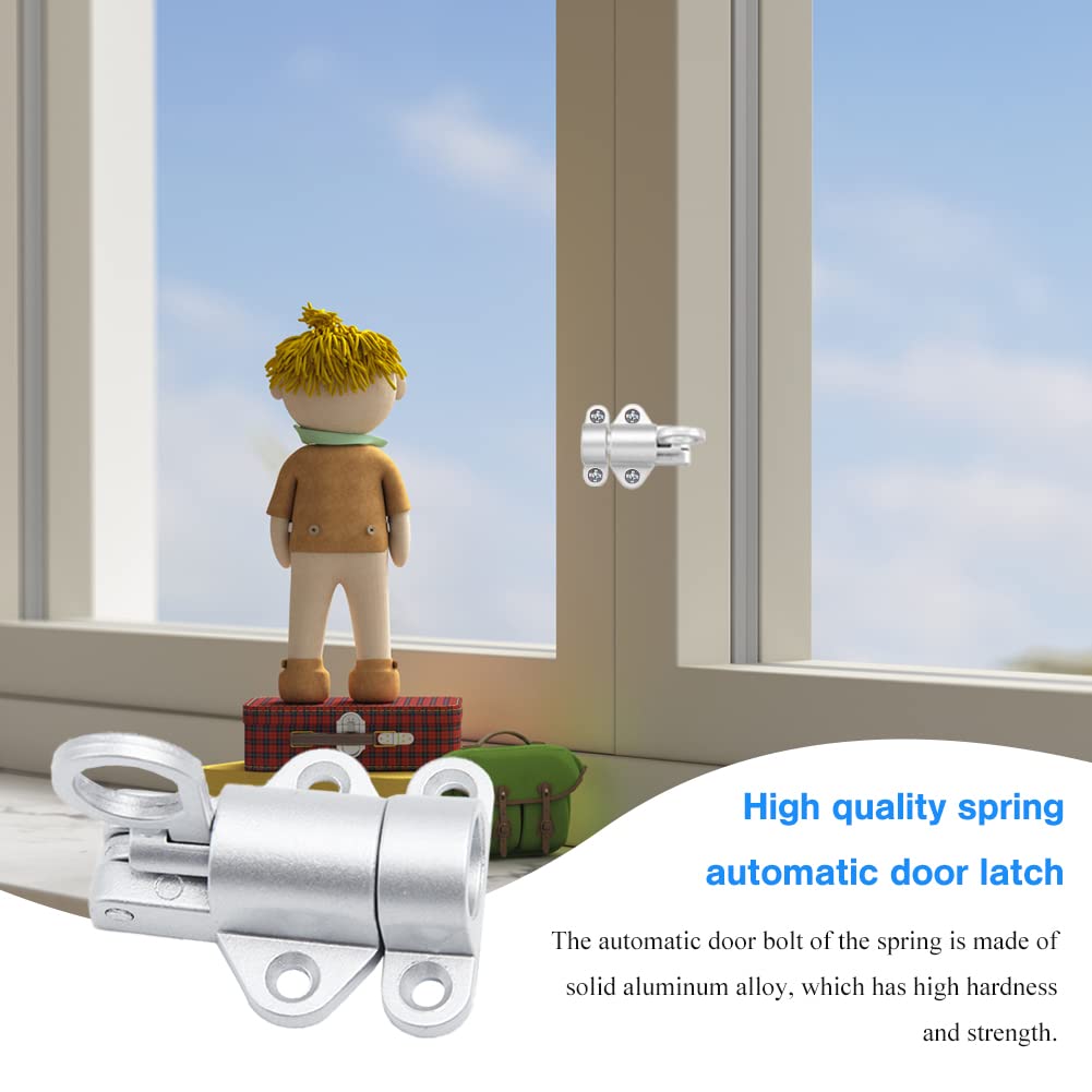 4 Chiavistelli Scorrevoli In Alluminio - Serrature Automatiche Con Molla Per Porte E Finestre - Foto 4