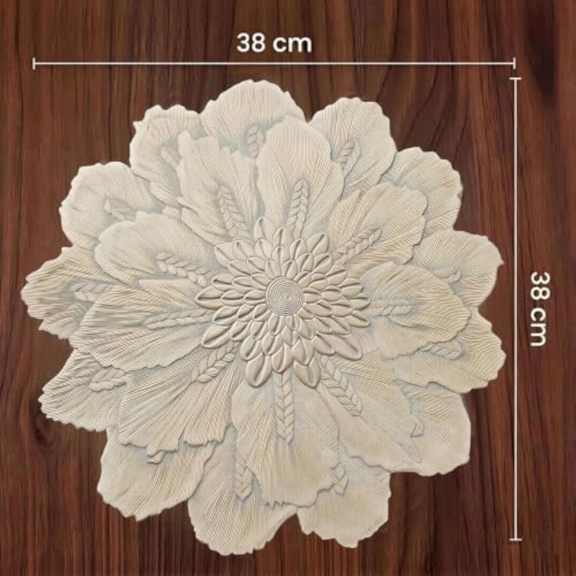 6Pcs PVC Round Table Placemats Set, Stain Resistant