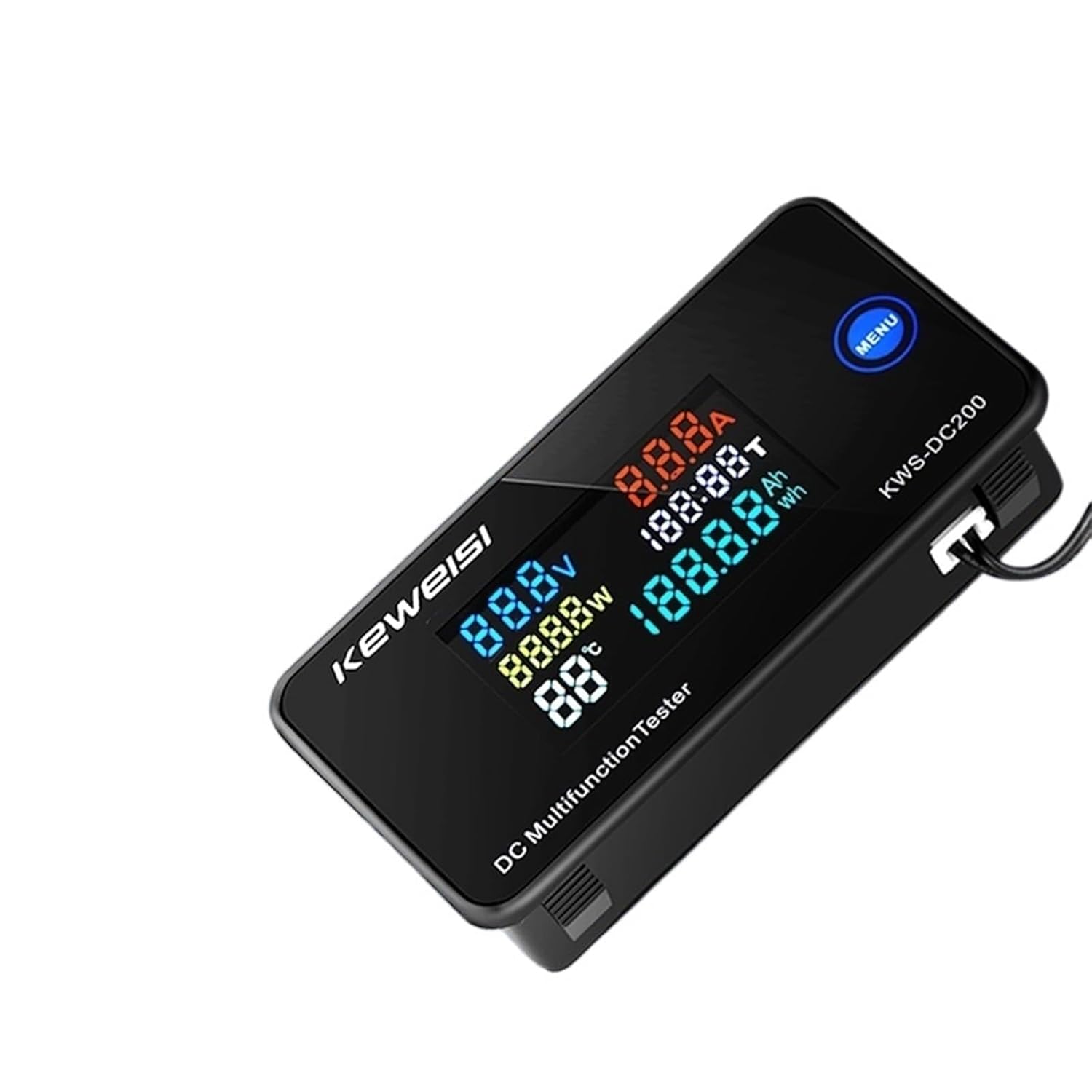 KWS-DC200 Digital Voltmeter 00-200V Voltage Seven Functions Power Energy Meter LED Color Display Wattmeter 0-10/50/100A(DC200-50A)