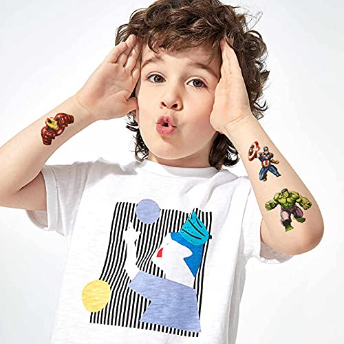 8 Sheets Superhero Temporary Tattoos Stickers For Kids Boys Girls Birthday Party Supplies Favors #TOP3