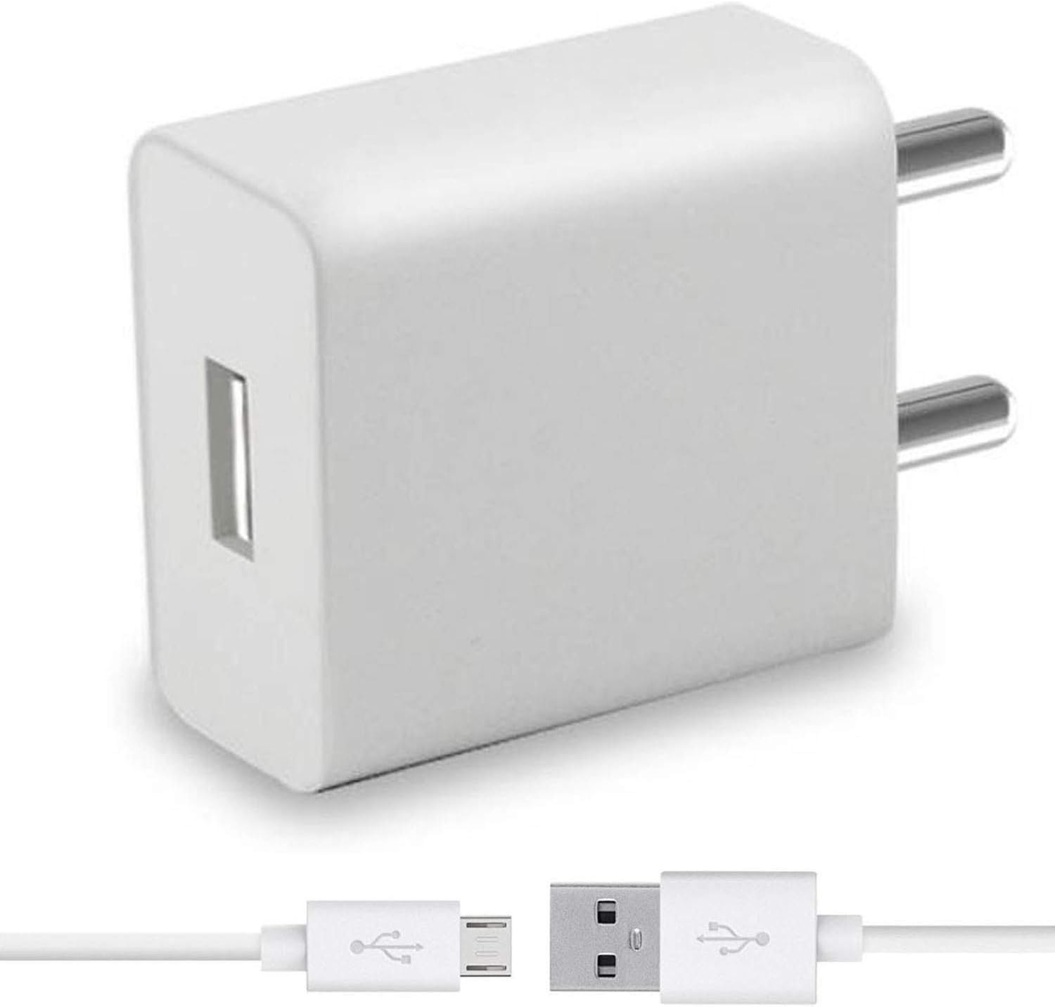 ShopMagics Fast Charger for Infinix Hot S3X Charger Wall Charger | Mobile Fast Charger | Android Charger with 1 Meter Micro USB Charging Data Cable (2.4 Amp, WE2, White)