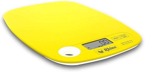 Balança digital para cozinha, 5 kg. / 1 g, Rhino BAREC-5 Design Ultra Leve e Compacto com argola para poder pendurar. Calcular o peso em gramas, libras e onças.